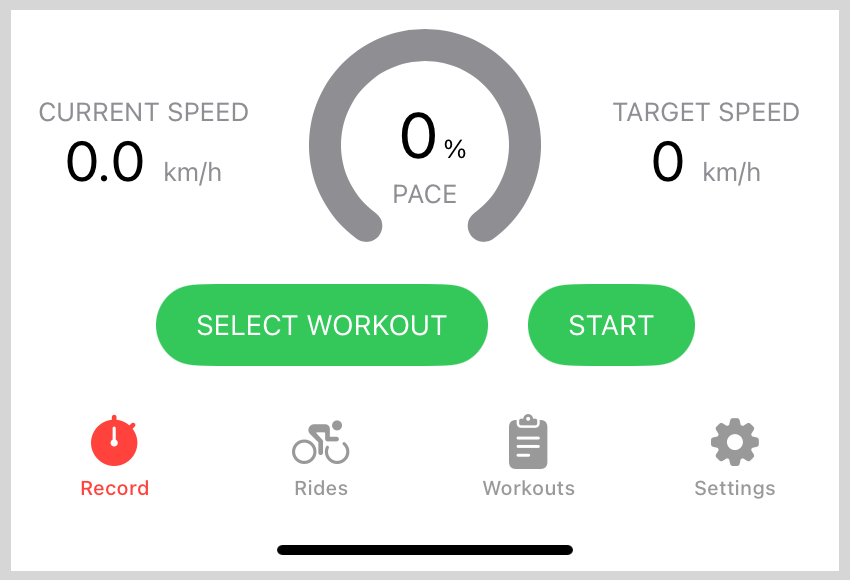 ride controls screenshot