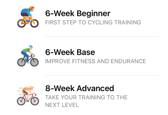 training plans feature